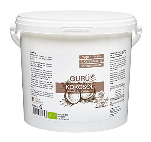 Bio Kokosöl von Guru nativ 5L PE-Dose